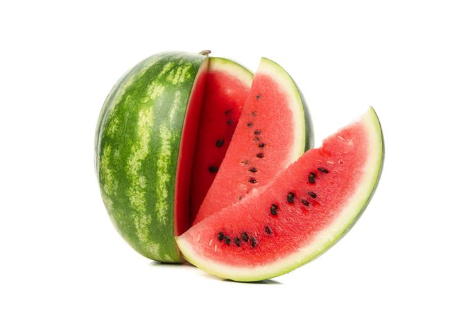 Fresh watermelon isolated on blank background. Summer fruit