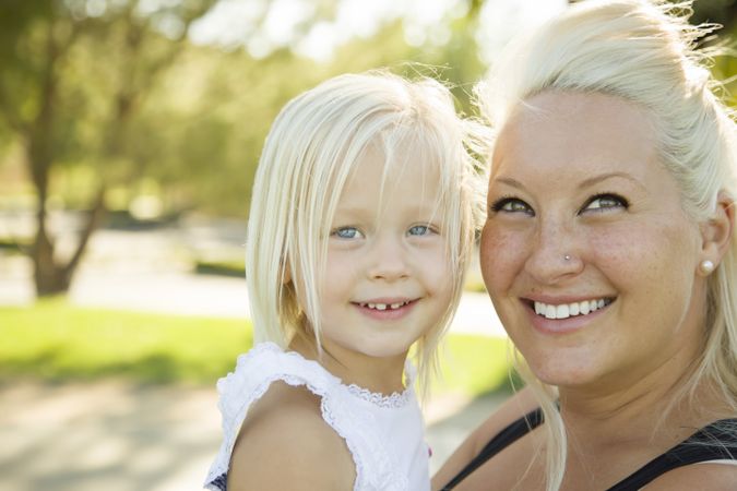 Cute Little Girl Having Fun With Her Mother