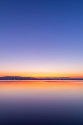 Sunset with reflections in the water
