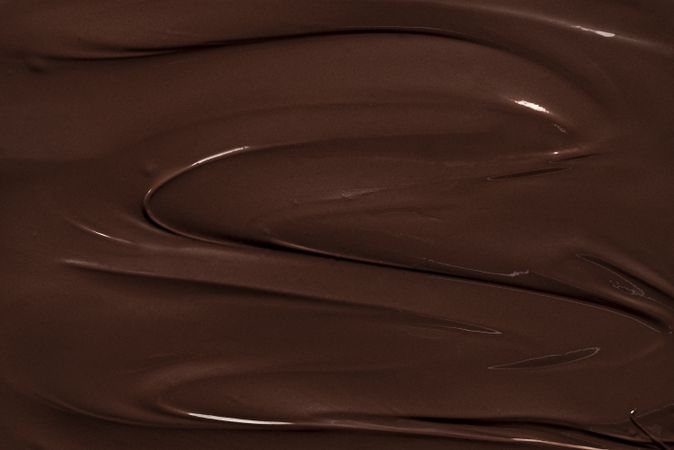 Close up of melted chocolate texture, full-frame
