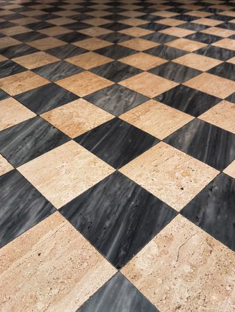 Diamond floor pattern