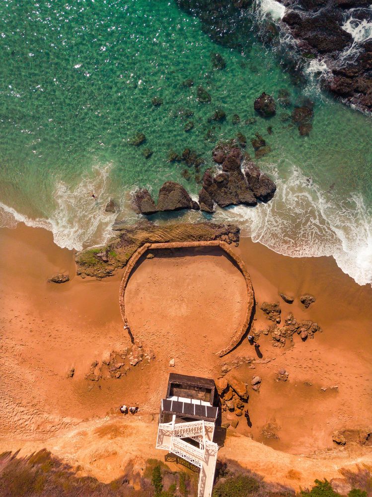 Aerial view of beach