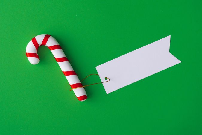 Christmas candy with paper card note
