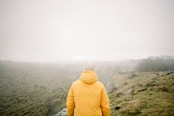 Man standing on hill