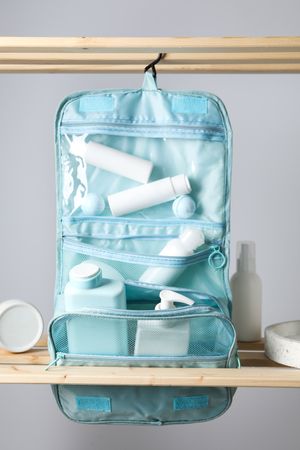 Toilet bag for different toilet and self care accessories
