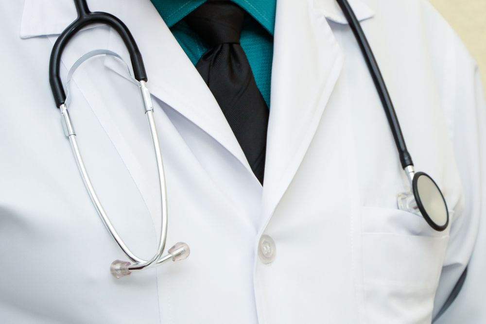 Close-up shot of doctor