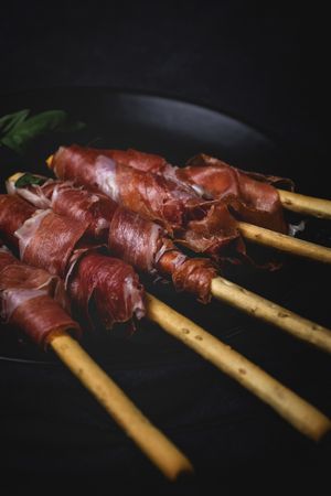 Gressinis with spanish serrano ham