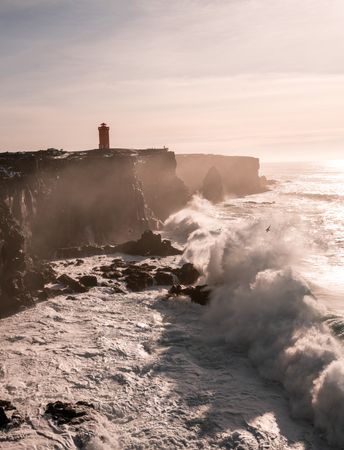 Landscape of lighthouse in Iceland