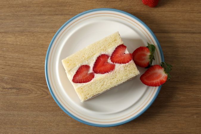 Japanese Strawberry Fruit Sandwich or Fruit Sando