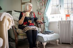 Woman in living room
