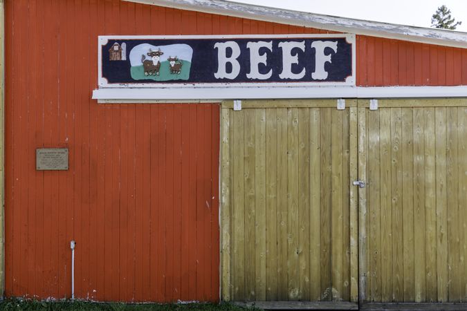Beef building at the Carlton County Fairgrounds in Carlton, Minnesota