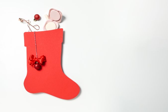 Concept of cosmetics, winter cosmetics, space for text