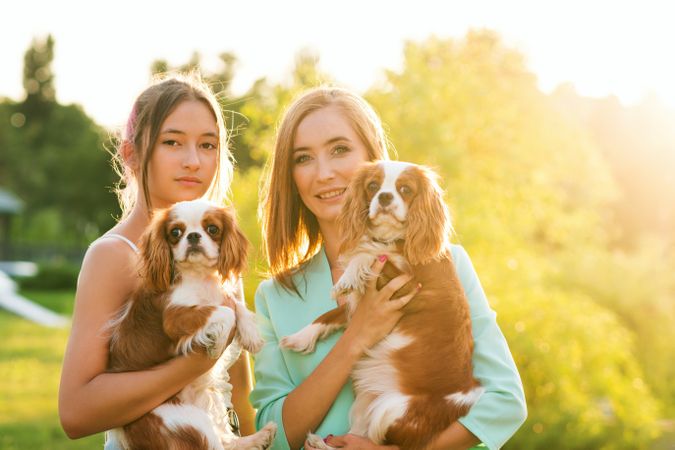 Female Owner Walk the Dog