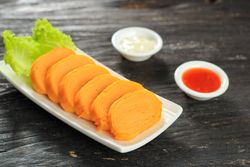 Plate of Japanese rolled egg