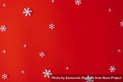 Snowflakes on red background 5opl84