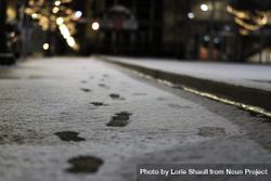 Foot prints in the snow bEloN4