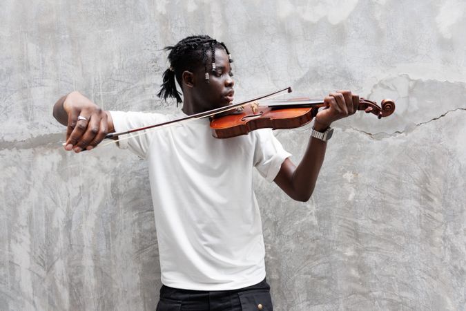 Man playing violin.