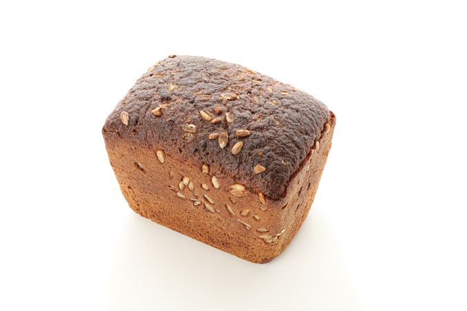 Rye bread isolated on blank background. Bakery products