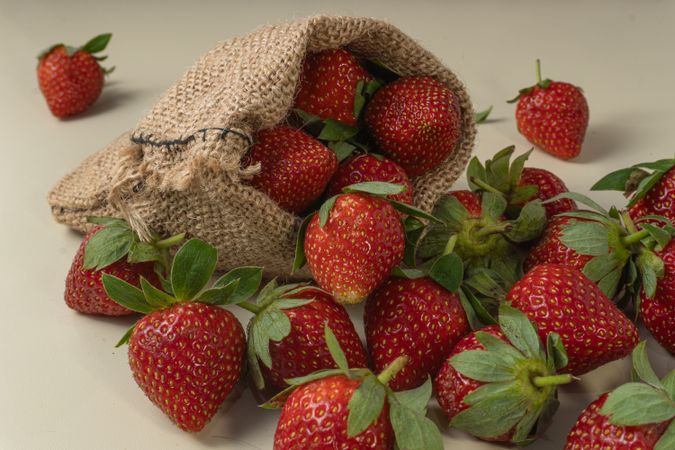 A fresh, ripe strawberry captured in detail