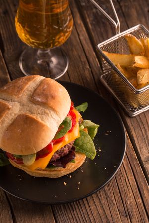 Homemade delicious burger