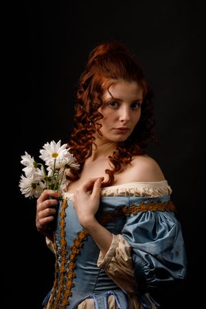 woman in medieval clothing