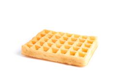 Sweet Belgian waffle isolated on blank background