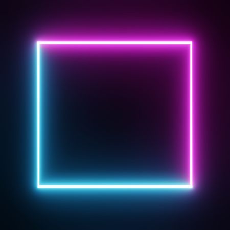Blue and pink light making square shape