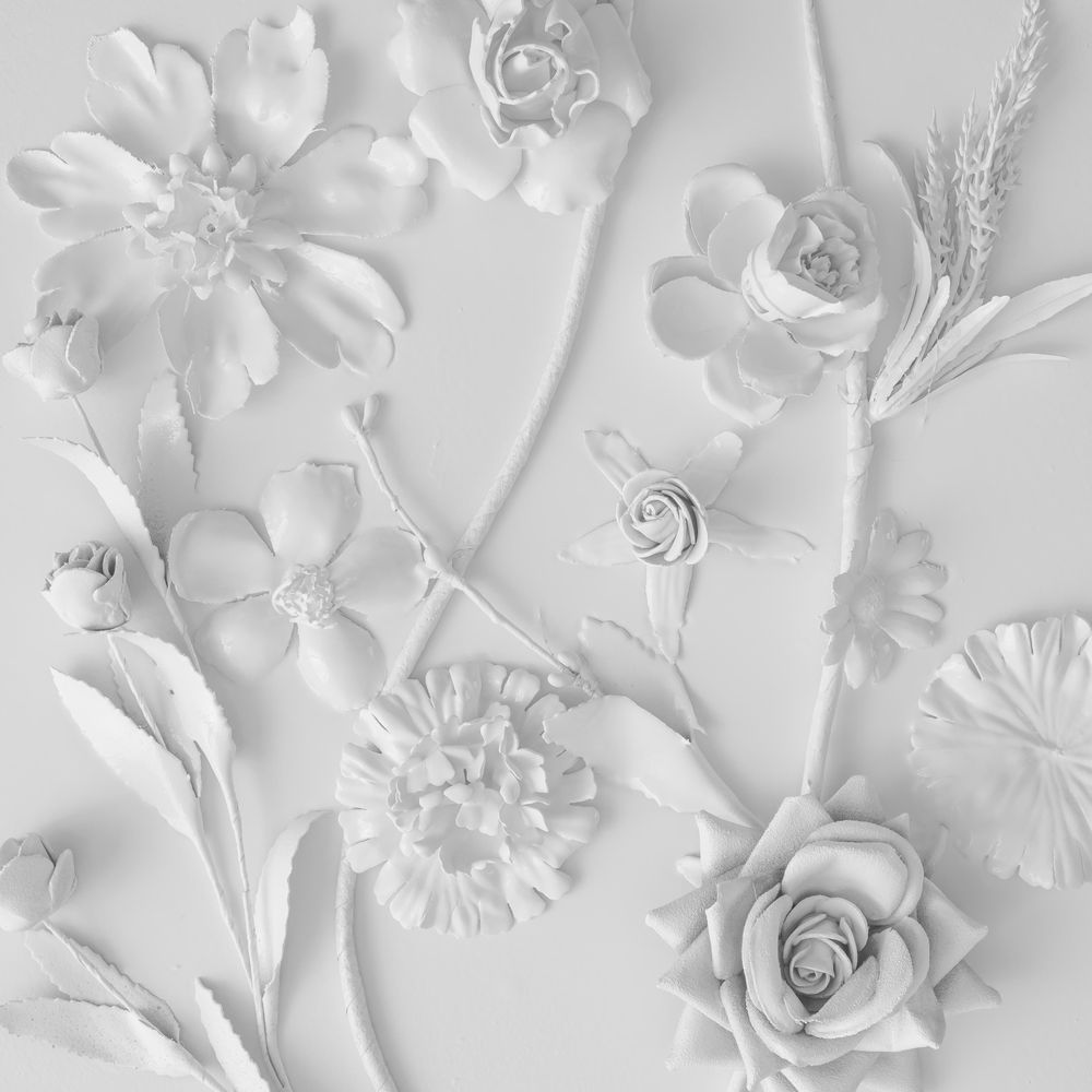 Flowers texture on light background