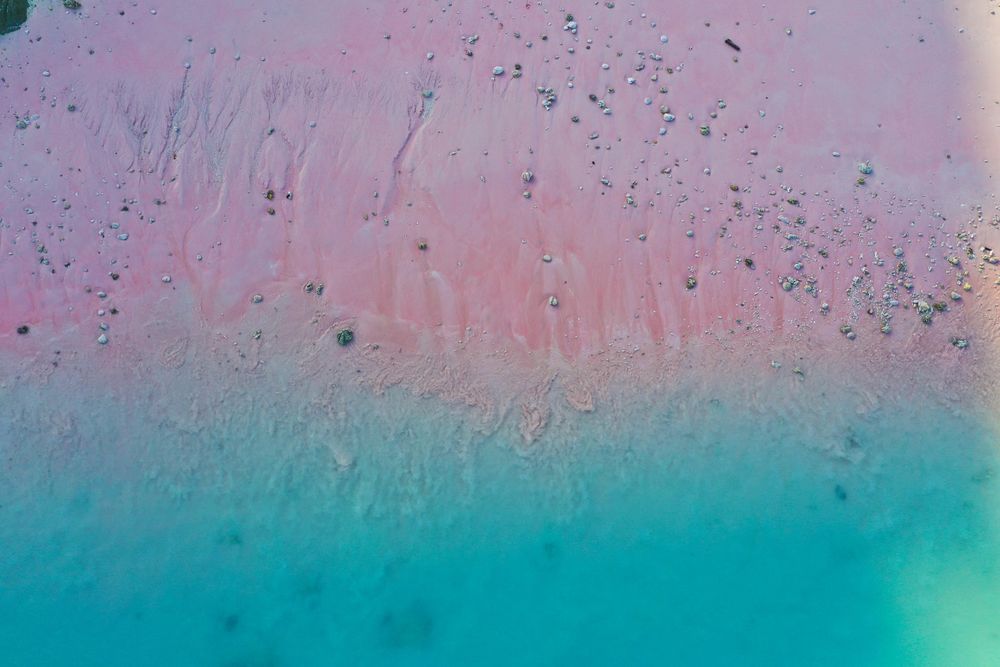 Aerial view of sand beaches in Indonesia