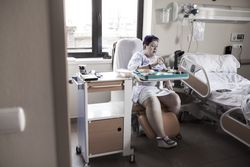 Mature woman hospitalized