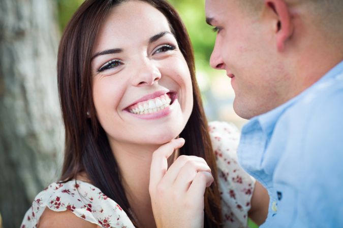 Happy Couple in the Park.