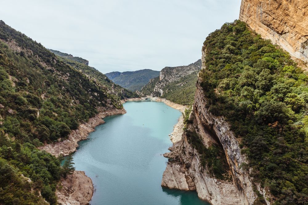 Lake in the middle of high mountains