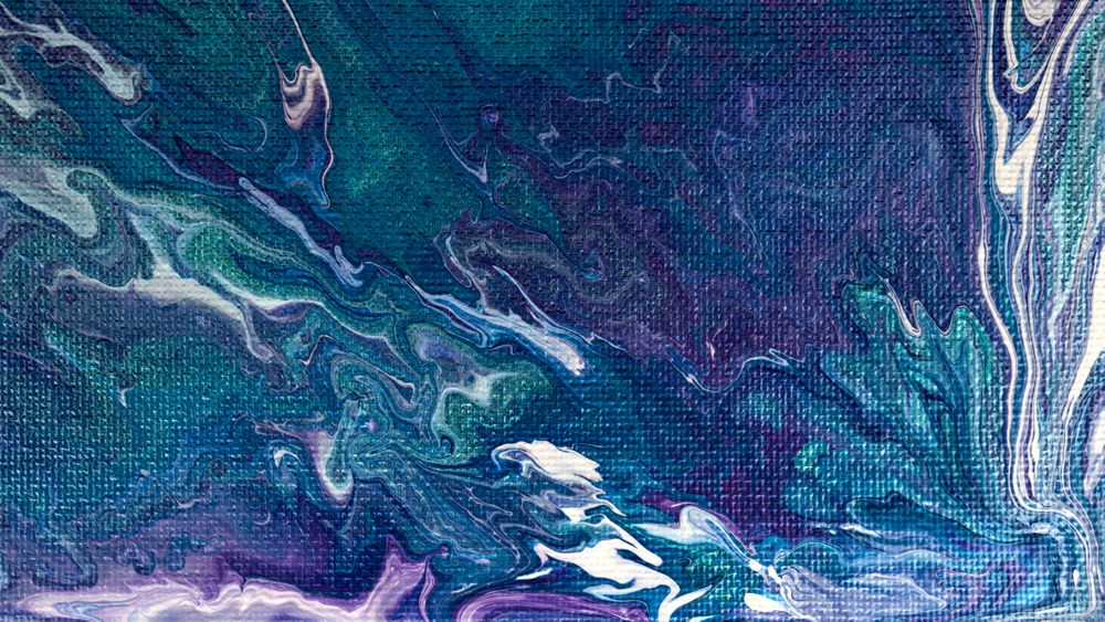 Blue Fluid Art, Abstract Acrylic Background