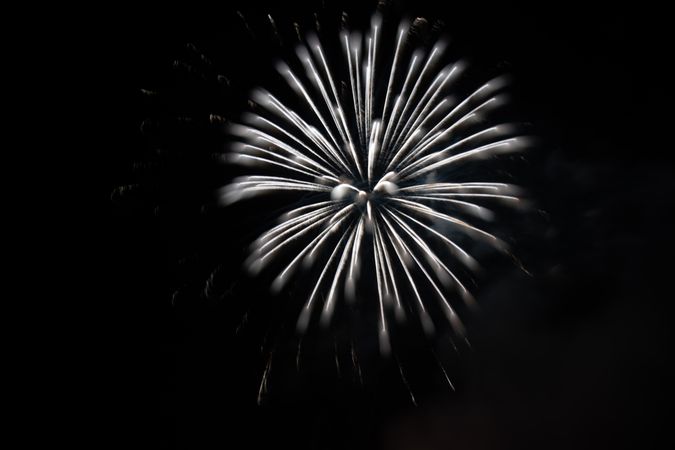Bright fireworks on night sky