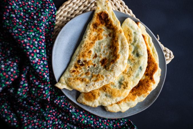 Kutaby flat bread with herbs