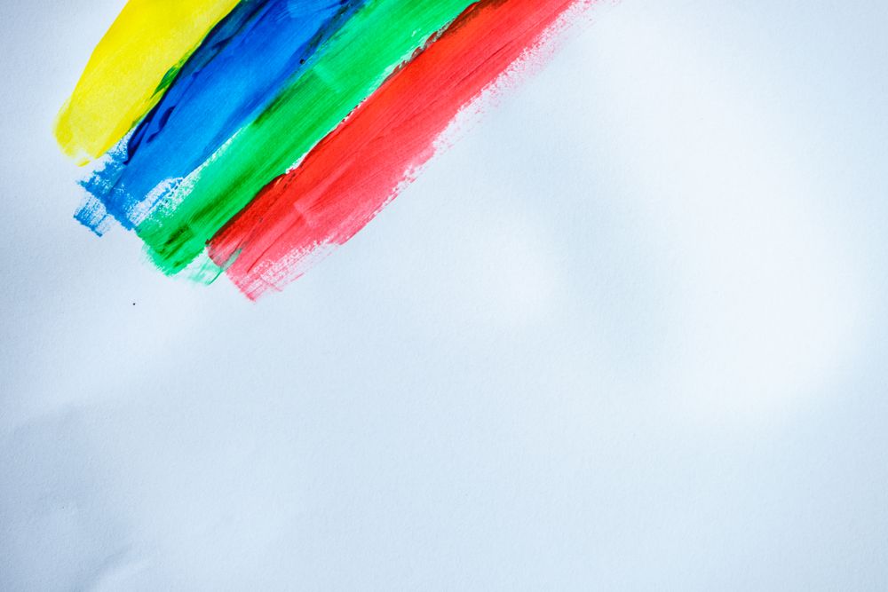 Abstract watercolor paint of rainbow