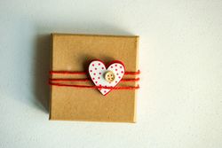 Brown box with heart