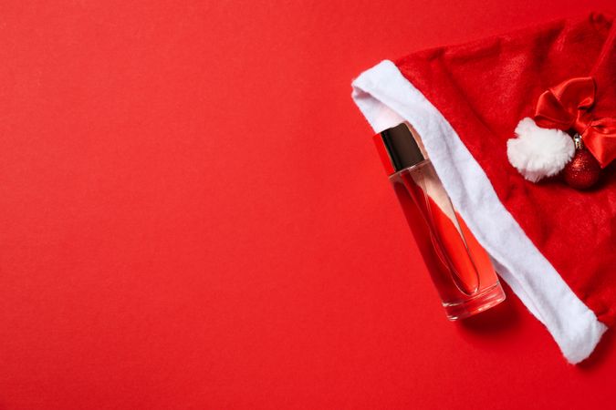 Concept of cosmetics, winter cosmetics, space for text