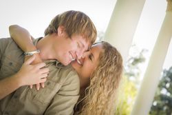 Loving Couple Portrait in the Park