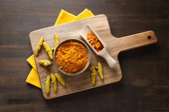 Fragrant seasoning - turmeric, one of the main ingredients in Indian curry