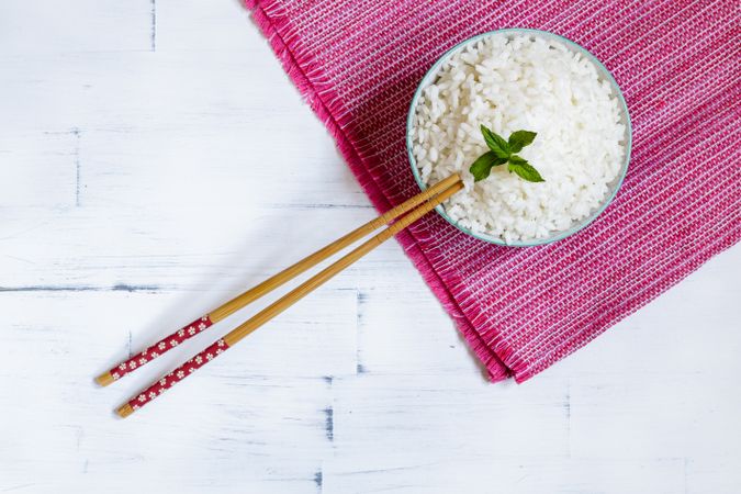 Japanese food and chopsticks