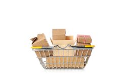 Concept of shopping, discounts, isolated on blank background