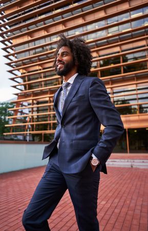businessman standing at street