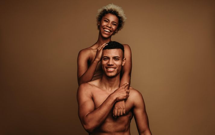 Portrait of smiling Black couple together