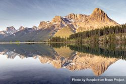 Mountain Reflections at Canmore Reservoir bDGKy4