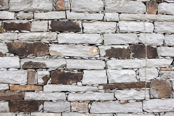 Texture of grey and brown brick wall