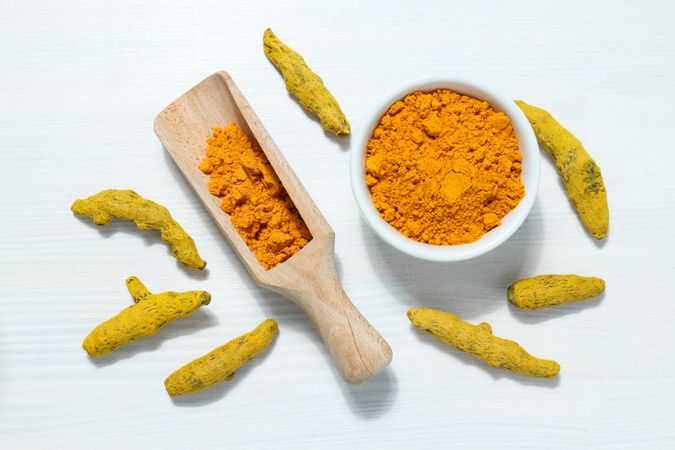 Fragrant seasoning - turmeric, one of the main ingredients in Indian curry