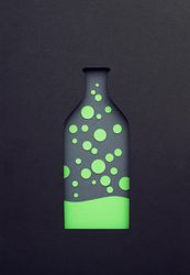 Glass jar paper cut out