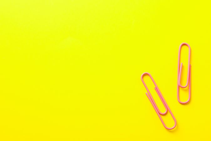 Clips on color background, space for text