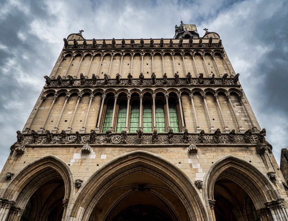 Medieval city of Dijon, capital of Burgundy. Cozy, cute center of the old town